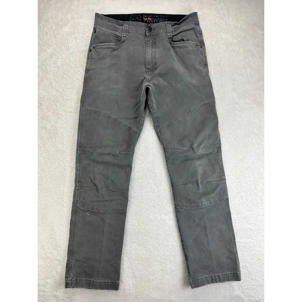 Wrangler ATG Mens Utility Pants Mens 32x32 Gray Double Knee Hiking Workwear